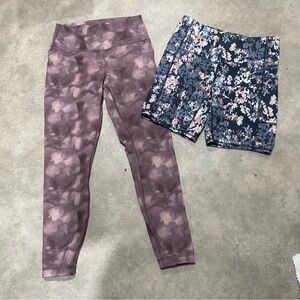 90 Degree and RBX Athletic Workout Yoga Leggings and Shorts Set both sz Med
